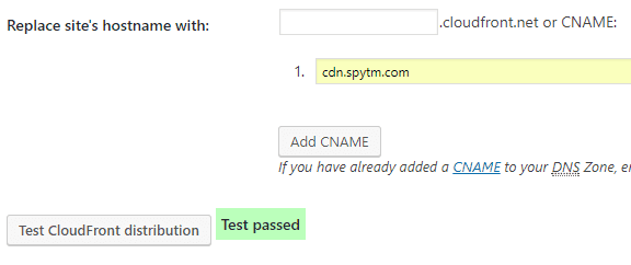 W3 Total cache CNAME