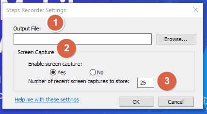 How to use Steps Recorder in Windows 4 steps recorder settings
